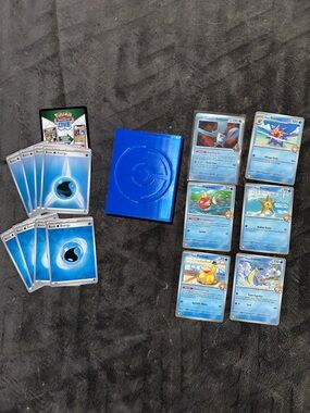 Pokemon destined rivals cards energy and Blue deck box New